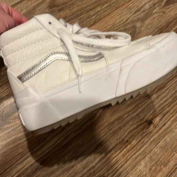 Vans sk8 hi Stacked White 6.5 leather - Picture 7 of 9